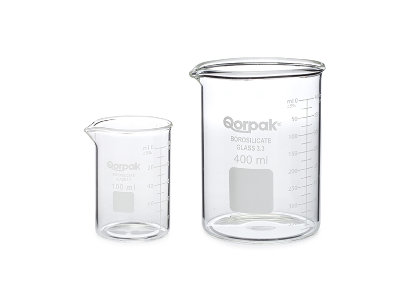 Qorpak® Graduated Low Form Griffin Beaker