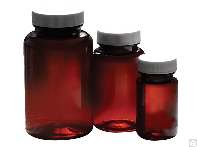 Packer Bottles - Amber PET