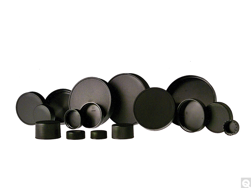 Black Unlined Polypropylene Caps