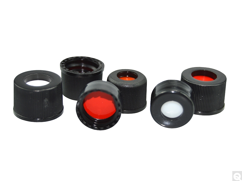 Polypropylene Screw Thread Hole Caps With Septa For Chromatography Vials