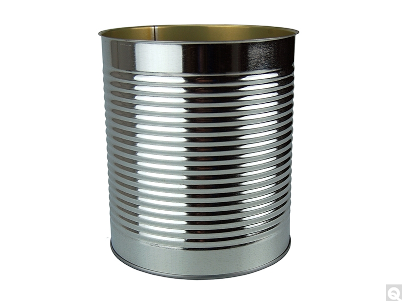 Enamel Lined Open Top Ribbed Round Can