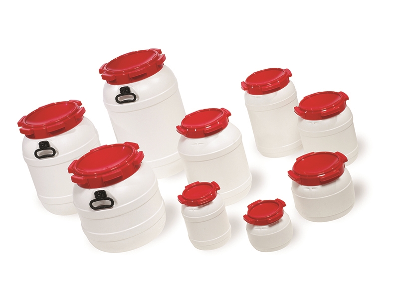 CurTec HDPE Wide Neck Drums With Red PP Lids